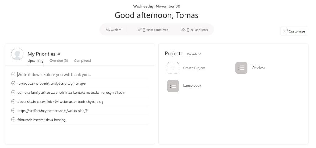 Online nástroj na správu projektov - ASANA
