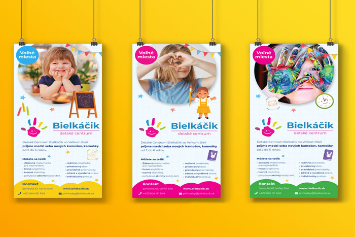 Grafický nárh letáku Detské centrum